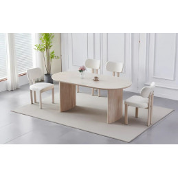 Table à manger travertin 180 cm