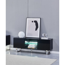 Meuble TV ScandyLight blanc LED 150 cm – Bricochic