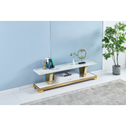 Meuble TV Auréo 150 marbre doré – Bricochic