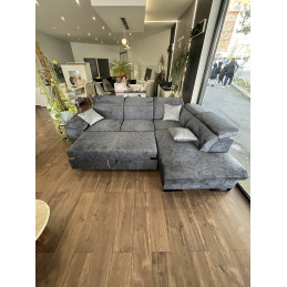 Canapé MANDALO – Angle Convertible Gris avec Coffre