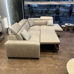 Canapé MANDALO – Angle Convertible Gris avec Coffre