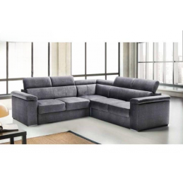Canapé MIRELLO – Angle Convertible Gris Compact