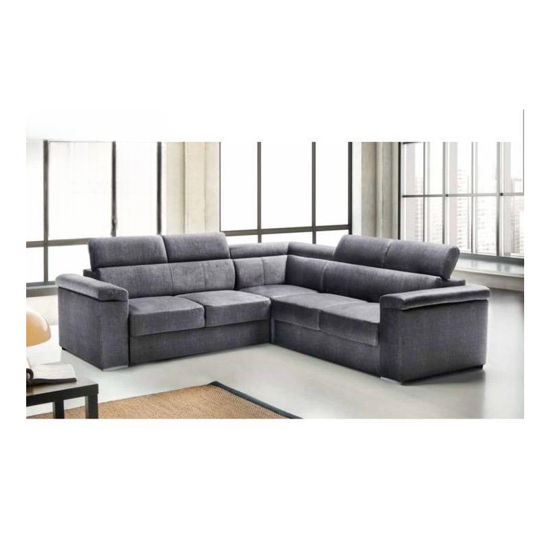 Canapé MIRELLO – Angle Convertible Gris Compact Canapé MIRELLO – Angle Convertible Gris Compact