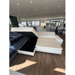 Canapé d'angle VELUTO convertible avec coffre