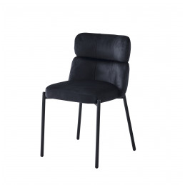 Lot de 4 chaises ALINEA en velours noir – Confort et design