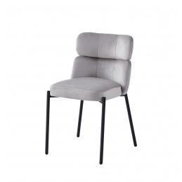 Lot de 4 chaises ALINEA en velours noir – Confort et design