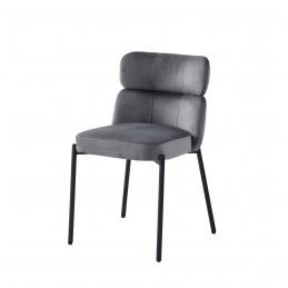 Lot de 4 chaises ALINEA en velours noir – Confort et design