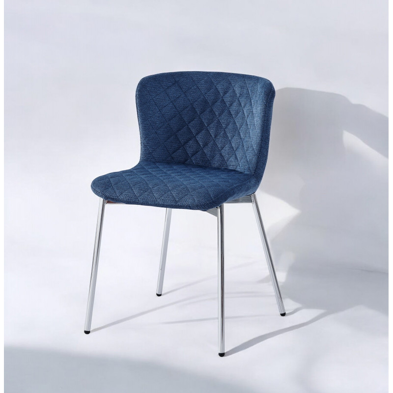 Lot de 4 chaises design ALBANE matelassée pieds noirs | Bricochic Lot de 4 chaises design ALBANE matelassée pieds noirs | Bricochic