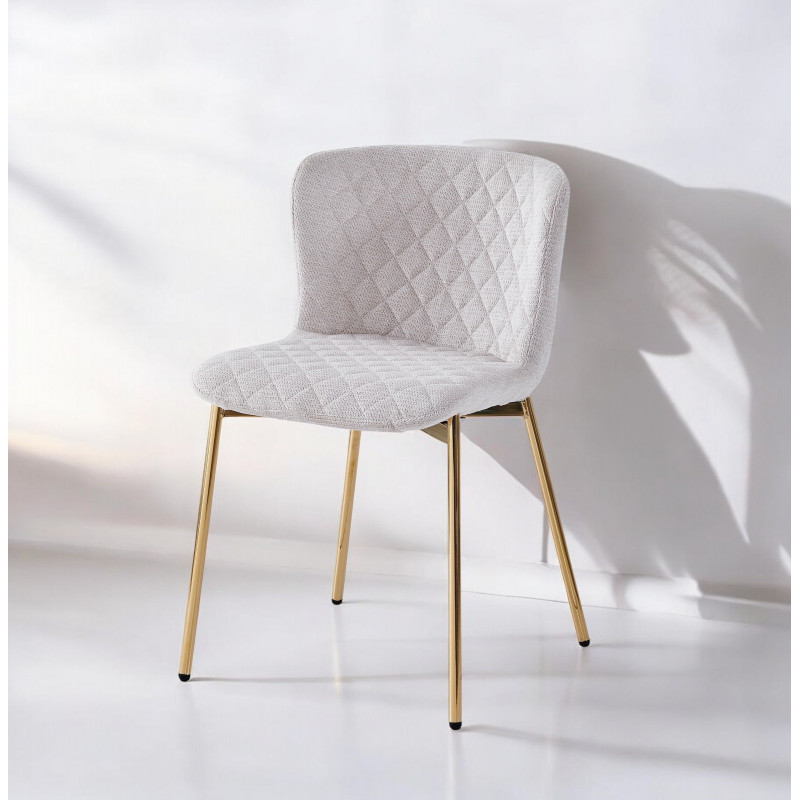 Lot de 4 chaises design ALBANE matelassée pieds noirs | Bricochic Lot de 4 chaises design ALBANE matelassée pieds noirs | Bricochic