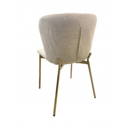 Lot de 4 chaises design ALBANE matelassée pieds noirs | Bricochic