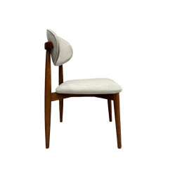 Chaise BOHÈME bois massif et tissu microfibre
