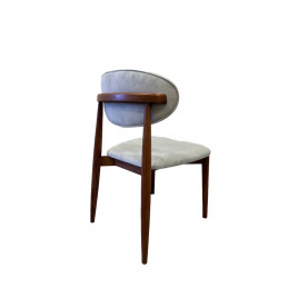 Chaise BOHÈME bois massif et tissu microfibre