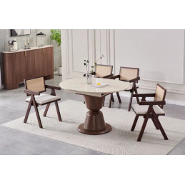 Table TIVOLI – Design effet travertin ou noyer élégant