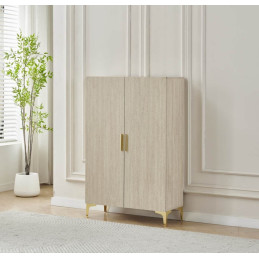 Meuble a chaussures 2 portes pietement inox