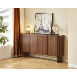 Buffet Ambre noyer 180 cm 4 portes salon