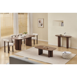 Table a manger Trinity noyer 180 cm en MDF