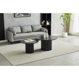 Tables gigognes Pila ceramique, duo modulable salon