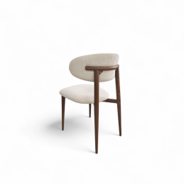 Chaise Boheme en chenille, pietement acier