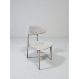 Chaise Boheme en chenille, pietement acier