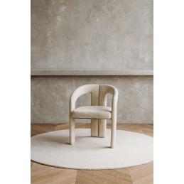 Chaise Onix en chenille, assise rembourree