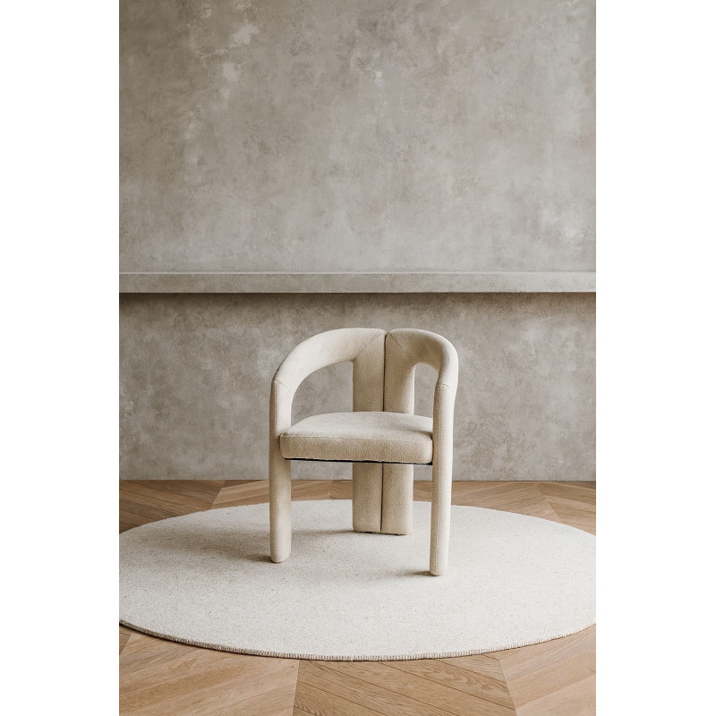 Chaise Onix en chenille, assise rembourree