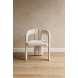 Chaise Onix en chenille, assise rembourree