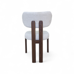 Chaise Hera bouclette rase a pietement acier