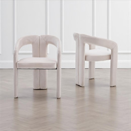 Chaise Onix en chenille, assise rembourree