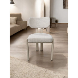 Chaise Hera bouclette rase a pietement acier