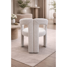 Chaise Onix en chenille, assise rembourree