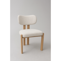 Chaise Hera bouclette rase a pietement acier
