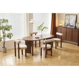 Table a manger Ambre 180 cm teinte noyer
